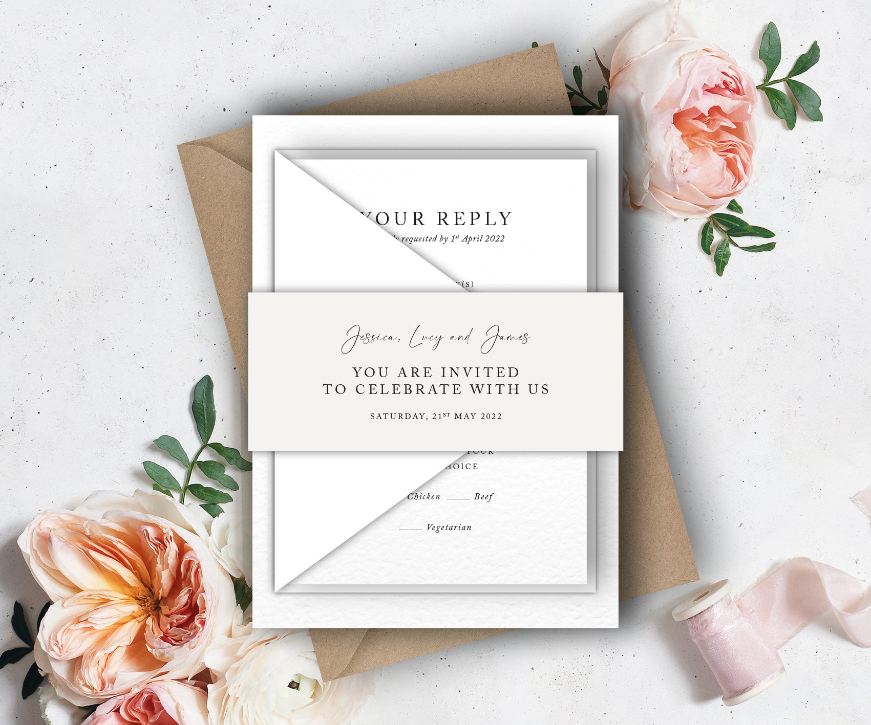 Belly Bands – Bloom Invitations - Main Image