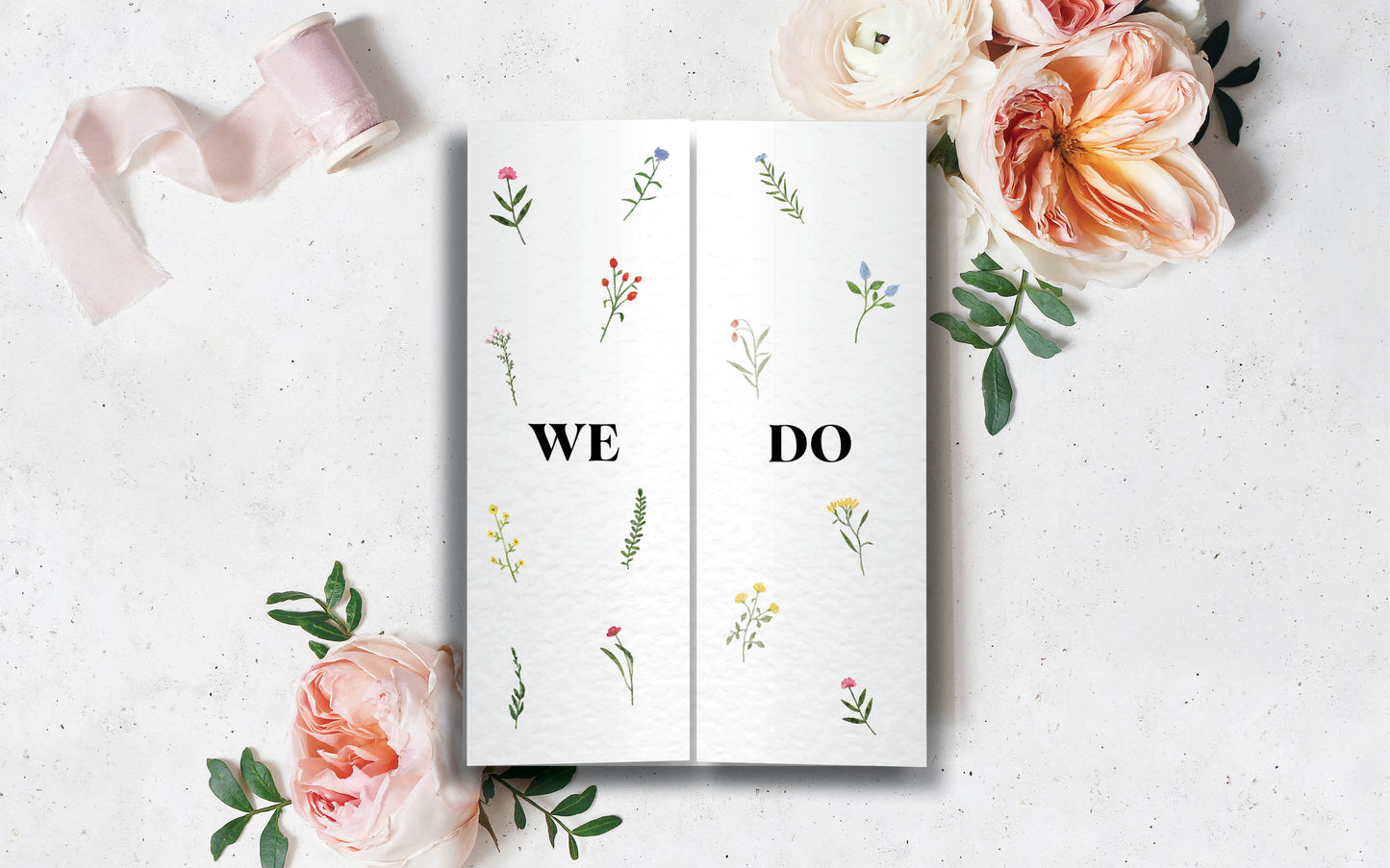 Rose Wedding Invitation Set