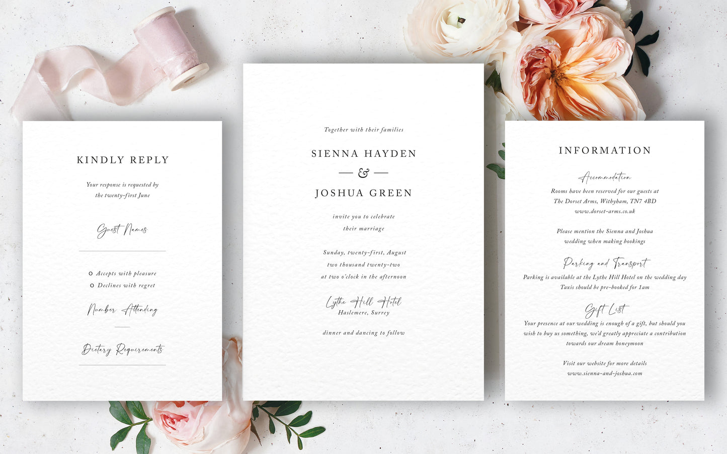 Sienna Wedding Invitation Set