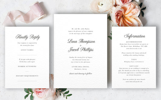 Luna Wedding Invitation Set