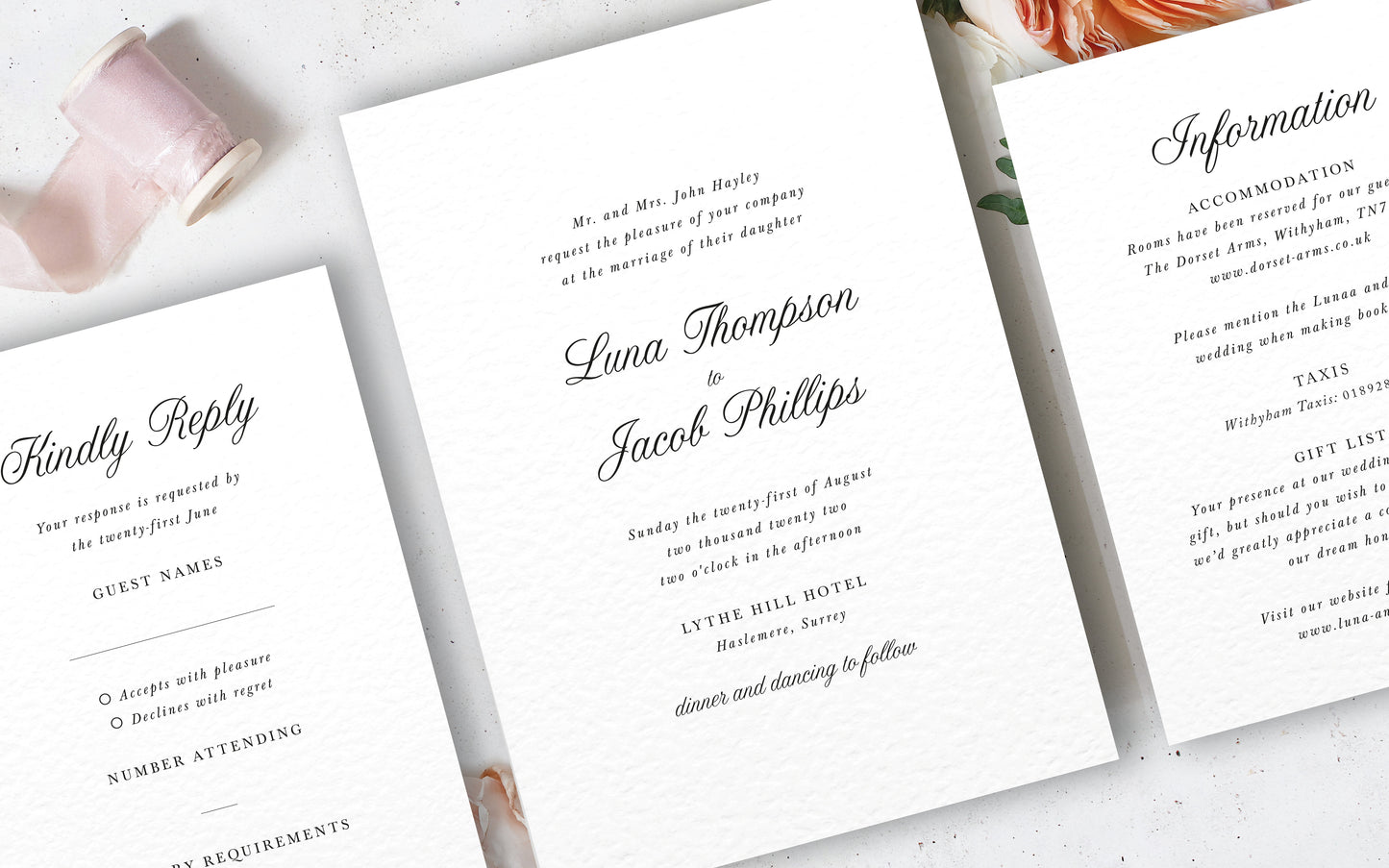 Luna Wedding Invitation Set