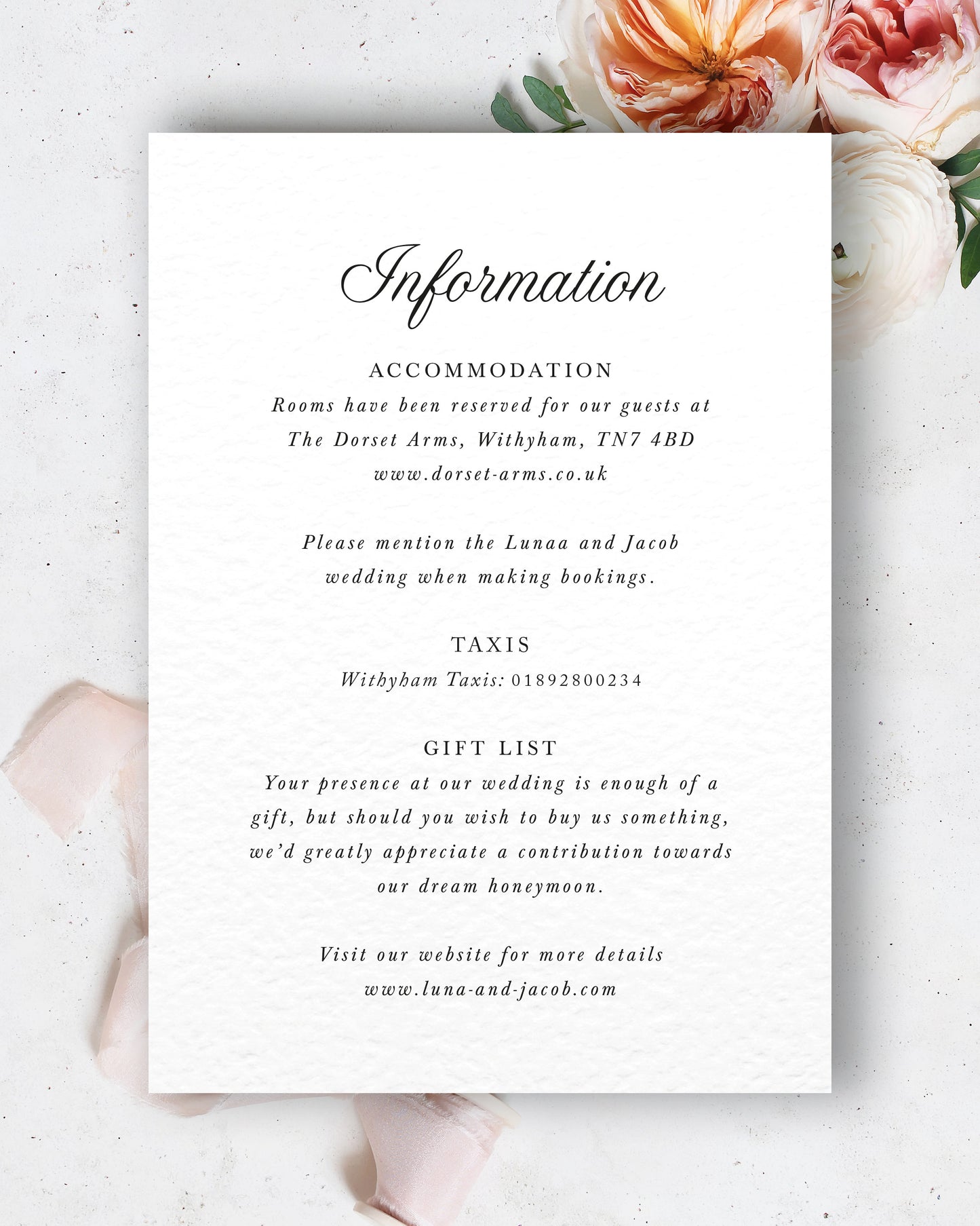 Luna Wedding Invitation Set