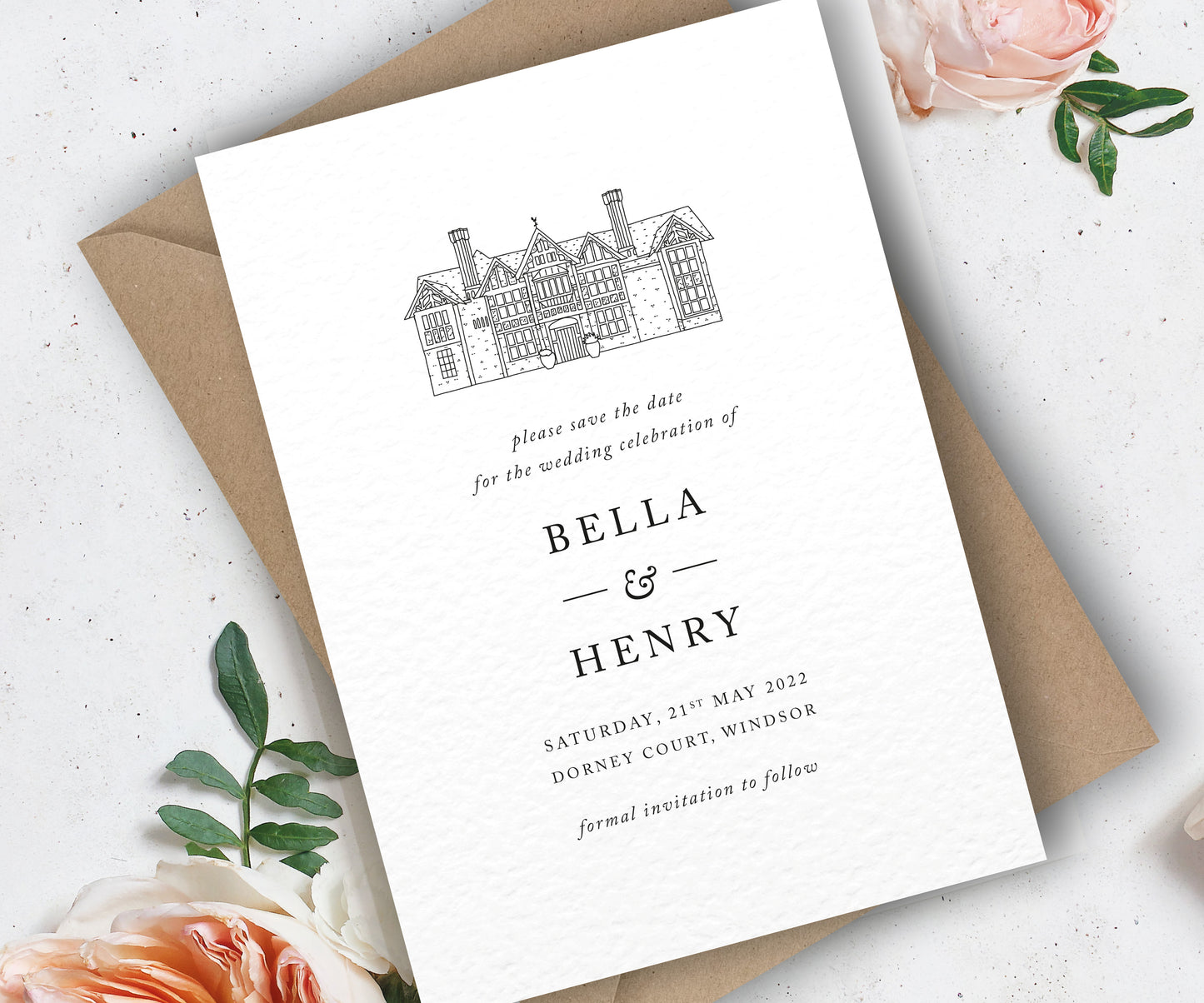 Bella Illustrated Venue Save the Date