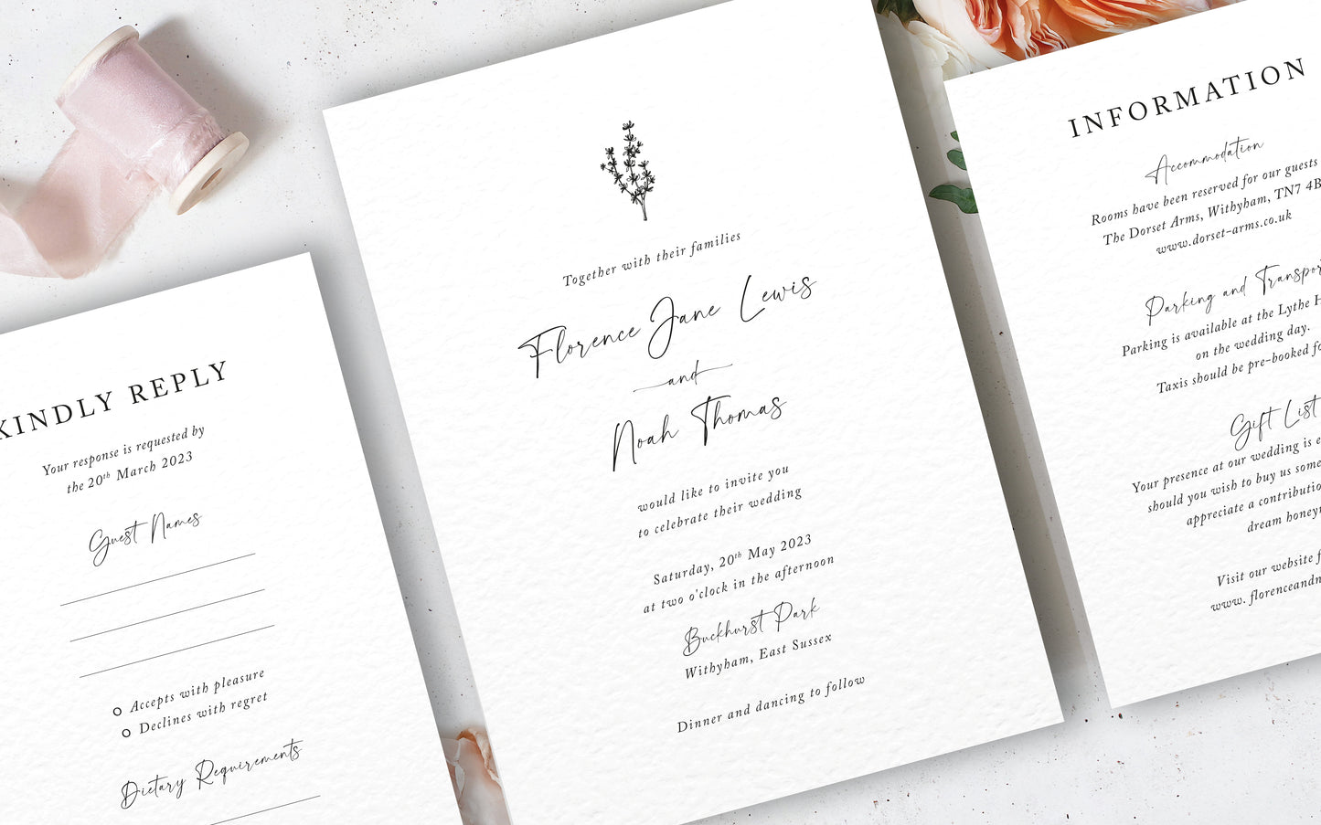Florence Wedding Invitation Set