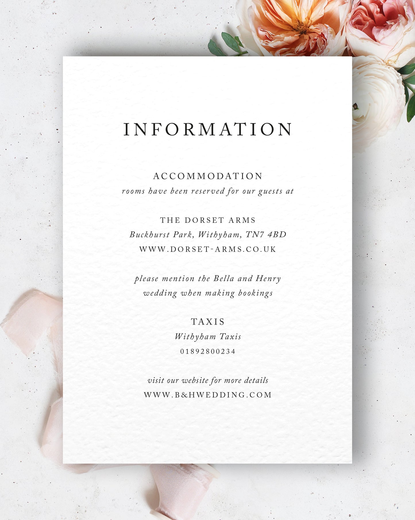 Bella Illustrated Venue Wedding Invitation Set