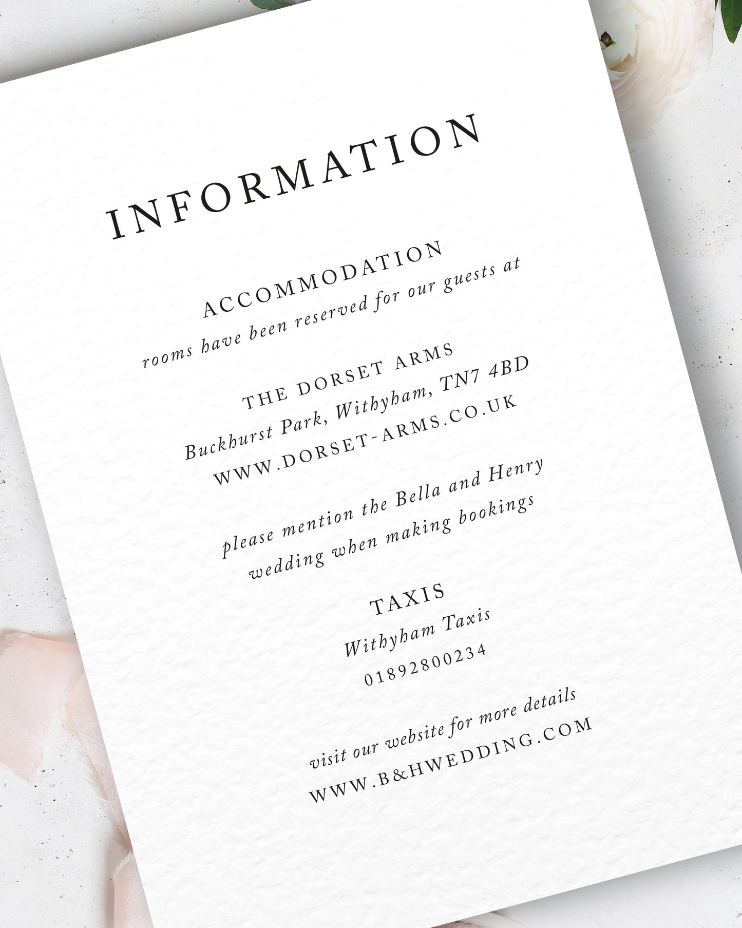 Bella Illustrated Venue Wedding Invitation Set