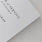 Wedding Order of Service booklet - Bella