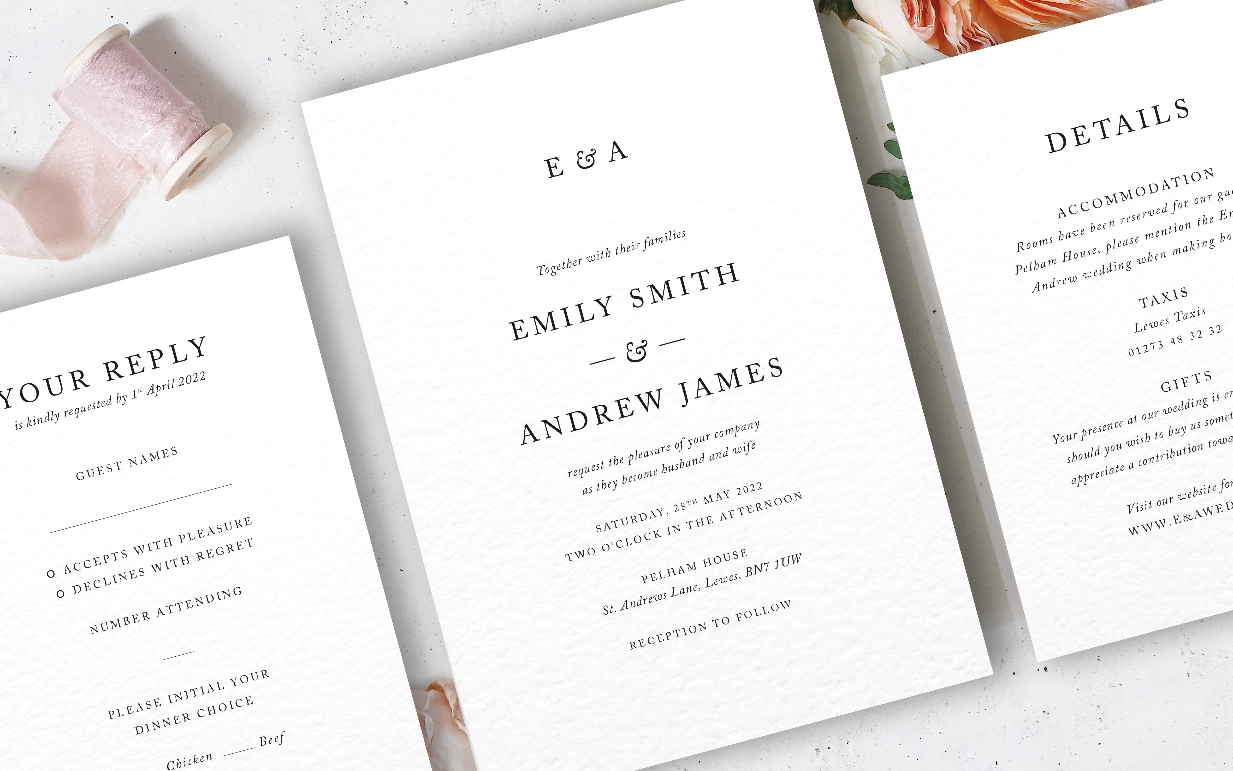 Emily Wedding Invitation Set