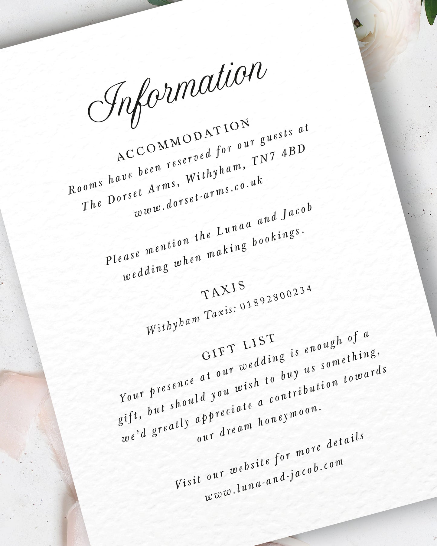 Luna Wedding Invitation Set