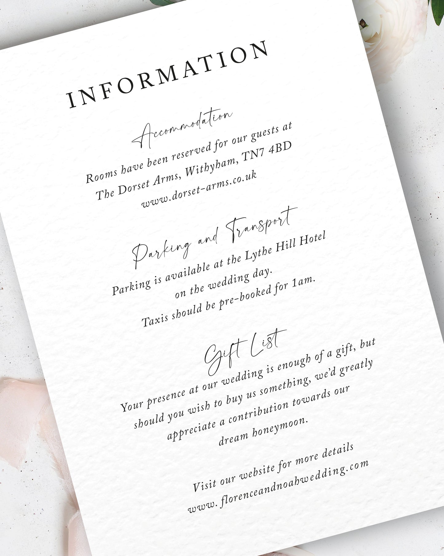 Florence Wedding Invitation Set