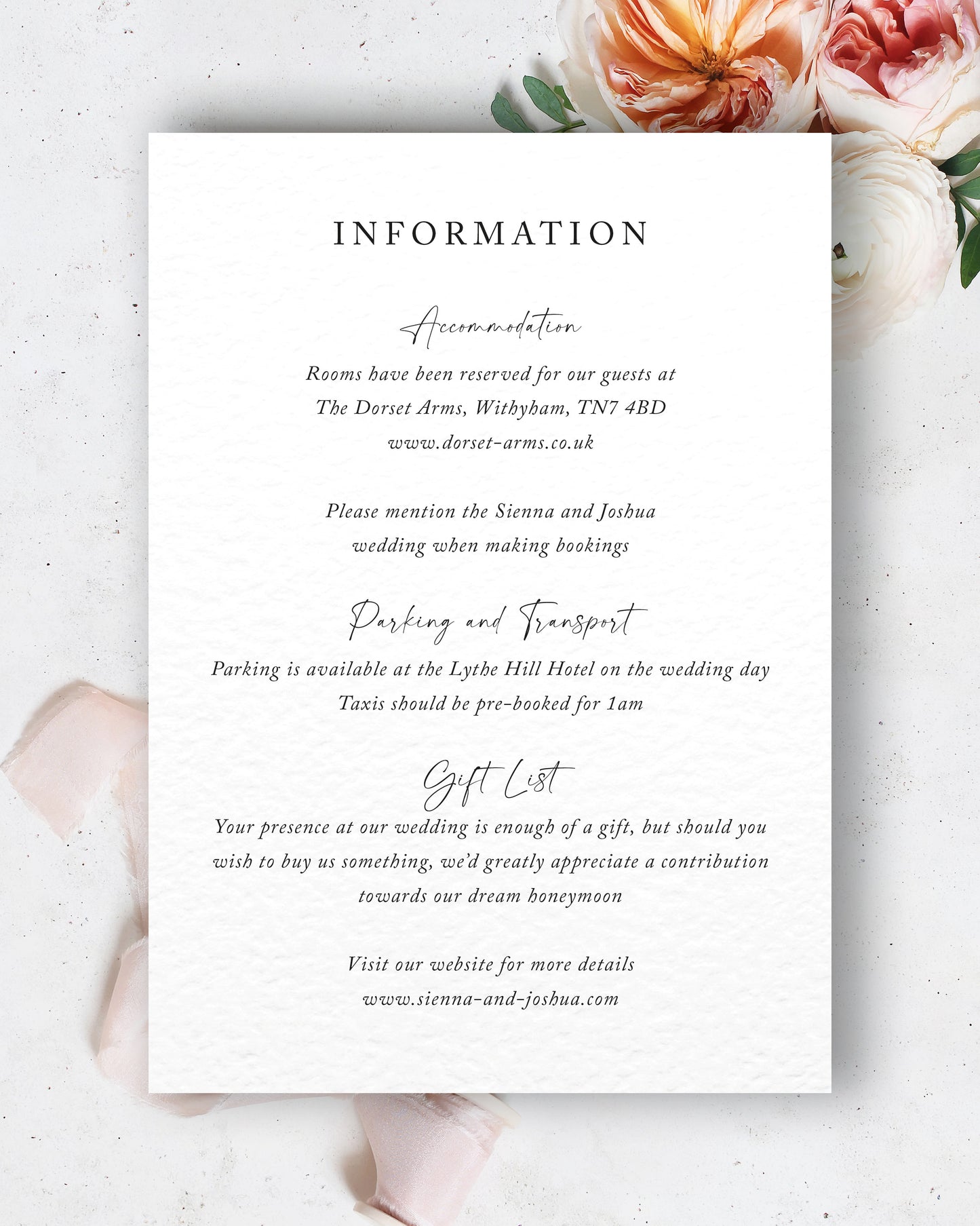 Sienna Wedding Invitation Set