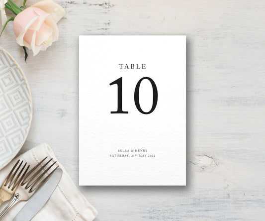 Bella Table Number Cards
